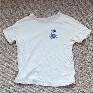 American Eagle Outfitters Cream Short Sleeve Tee